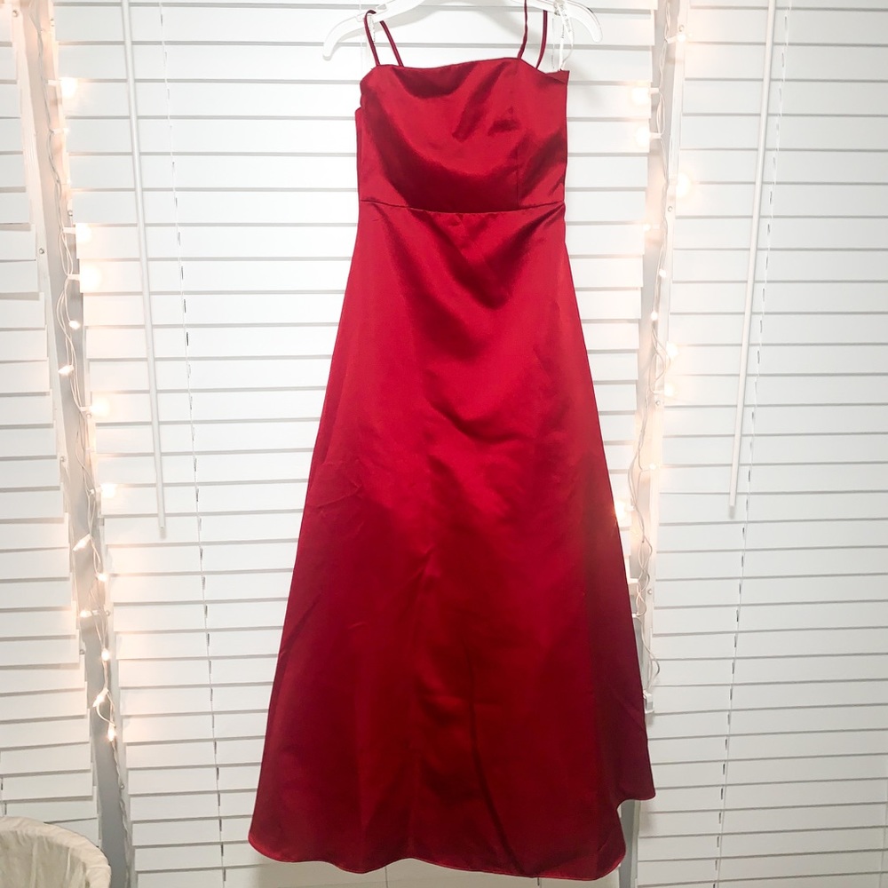 ⚡️formal silk red dress